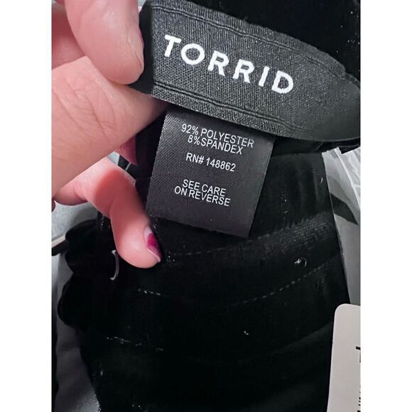 TORRID PULL-ON RELAXED TAPER VELVET HIGH-RISE PANT - Picture 2 of 14